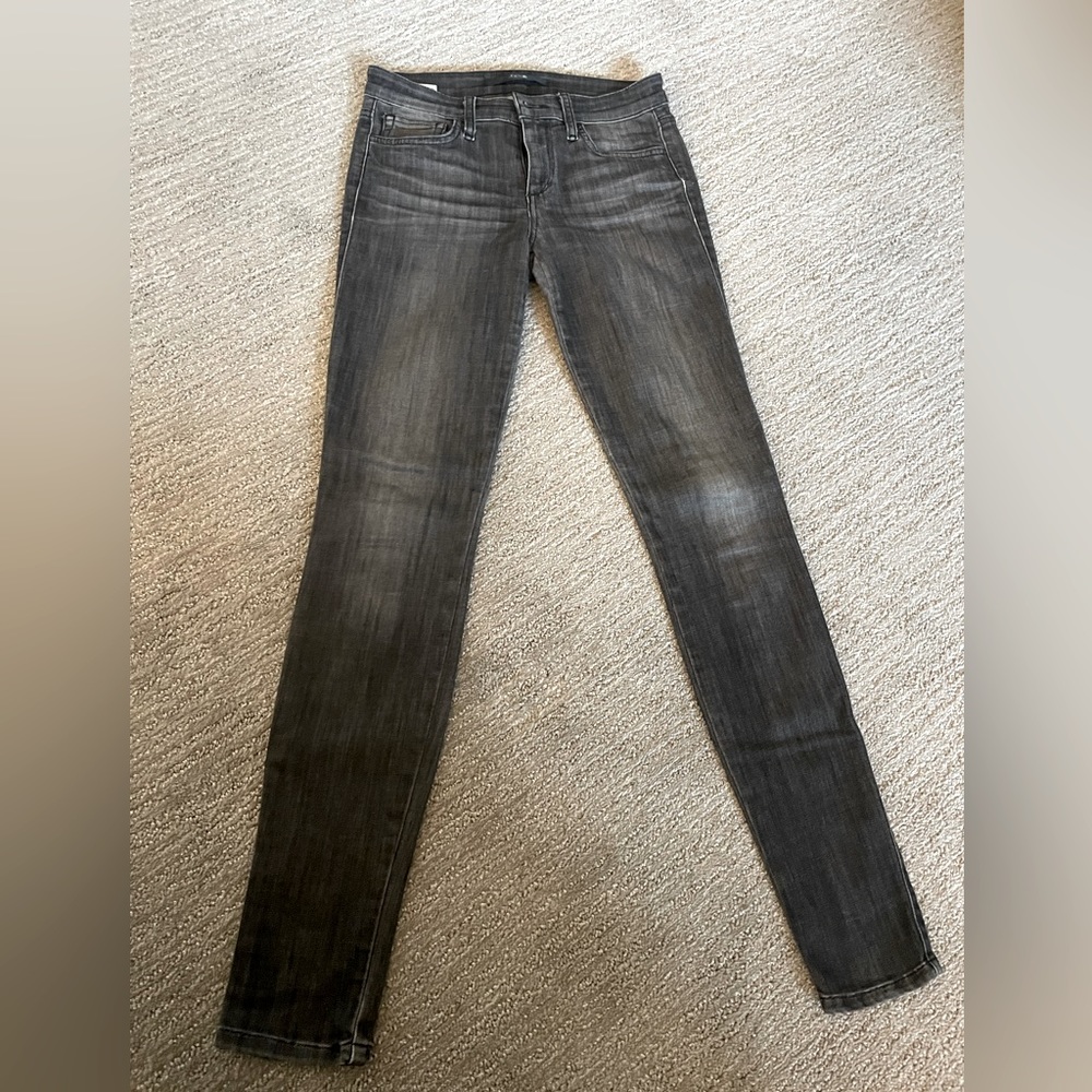 Joe’s Jeans- low rise skinny gray jeans